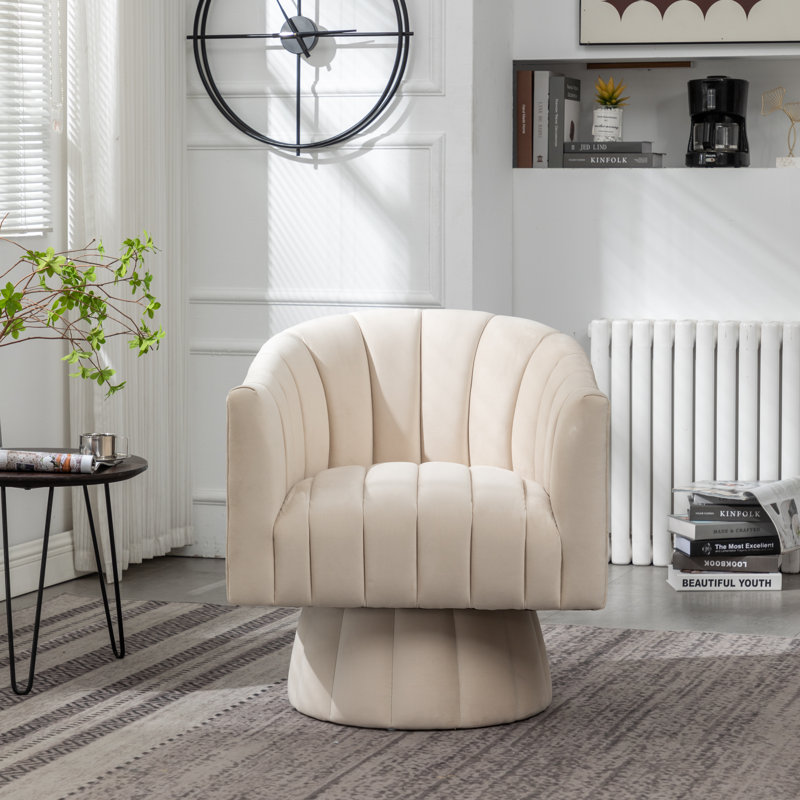 Willa Arlo Interiors Murrow Upholstered Swivel Barrel Chair & Reviews